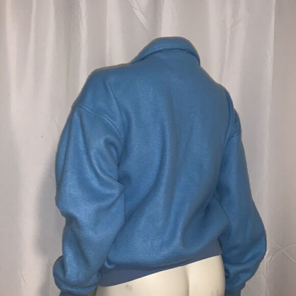 VGT 80’s pastel blue fleece zip up sweater. Large - Picture 6 of 9